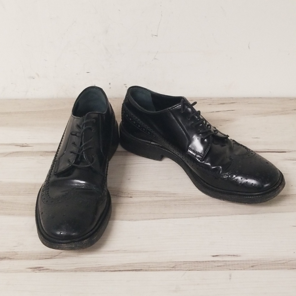 Joseph Black Brogue Leather Lace Up Shoe 40